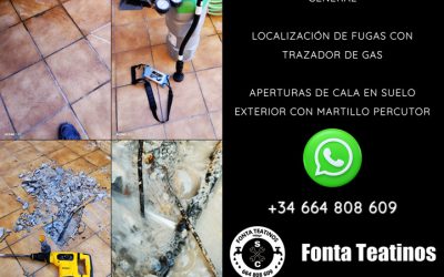 Sustitucion de Tuberias de Polietileno y Aperturas de Cala en Suelo Exterior con Martillo Percutor