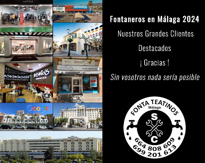 Fontaneros en Málaga con Grandes Clientes Destacados en 2024